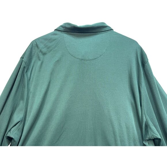 Untuckit Mens Long-Sleeve Polo Shirt XXX-Large Green - Picture 10 of 10